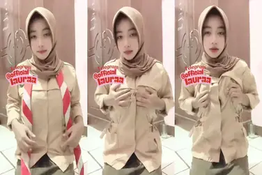 Ukhti Laura Hijab Pramuka Cantik Live Kasur